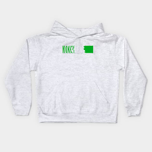 Green Kids Hoodie by stefy